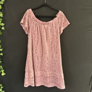 Women’s Size 14 Pastel Purple Lace Shift Dress 40” Length AUW NWT Spring Easter